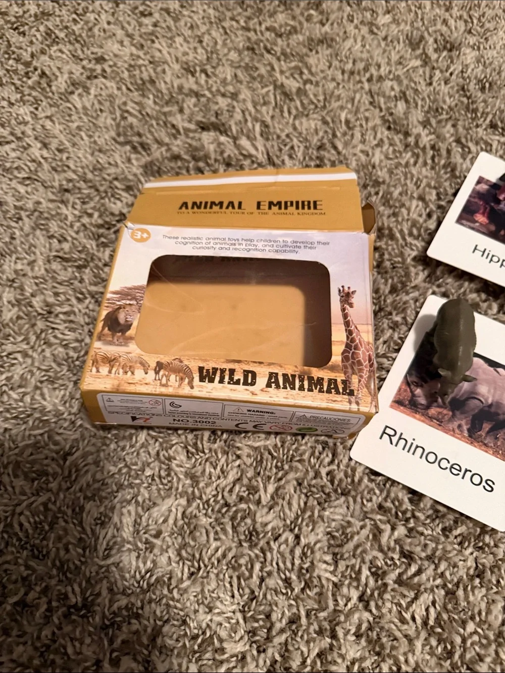 Animal Flash Card Set with Mini Figures - Multi-Color